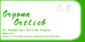 orgona ortlieb business card